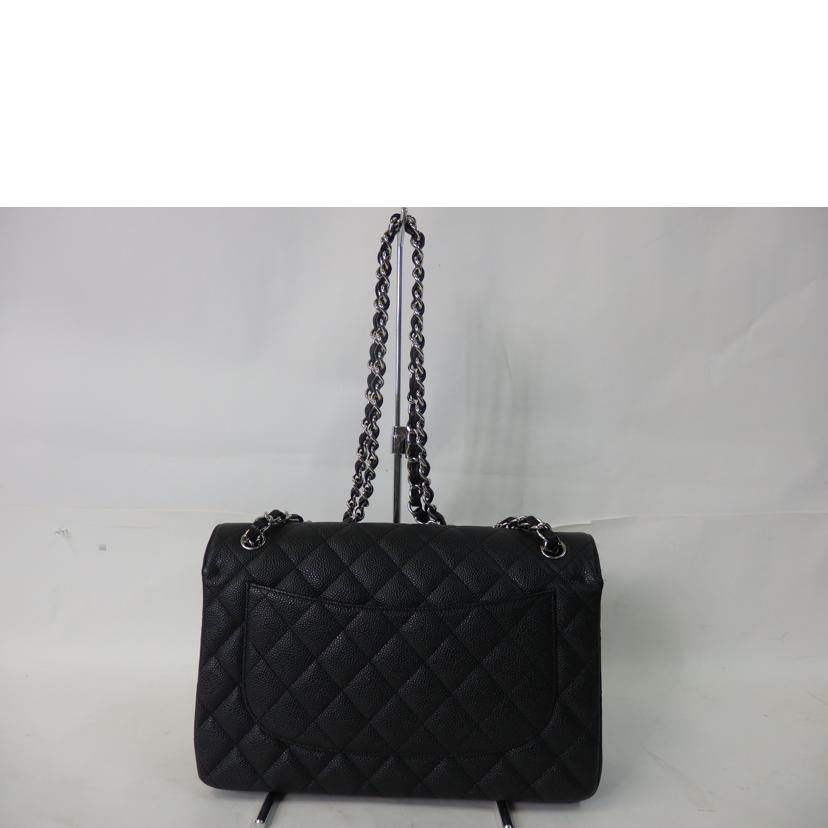 CHANEL シャネル/キャビアスキン/マトラッセWフラップチェーンショルダー/SV金具/A58600//165*****/Aランク/84