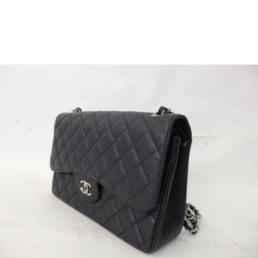 CHANEL シャネル/キャビアスキン/マトラッセWフラップチェーンショルダー/SV金具/A58600//165*****/Aランク/84