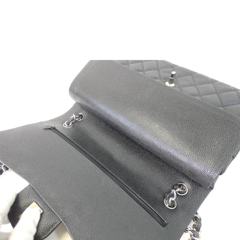 CHANEL シャネル/キャビアスキン/マトラッセWフラップチェーンショルダー/SV金具/A58600//165*****/Aランク/84