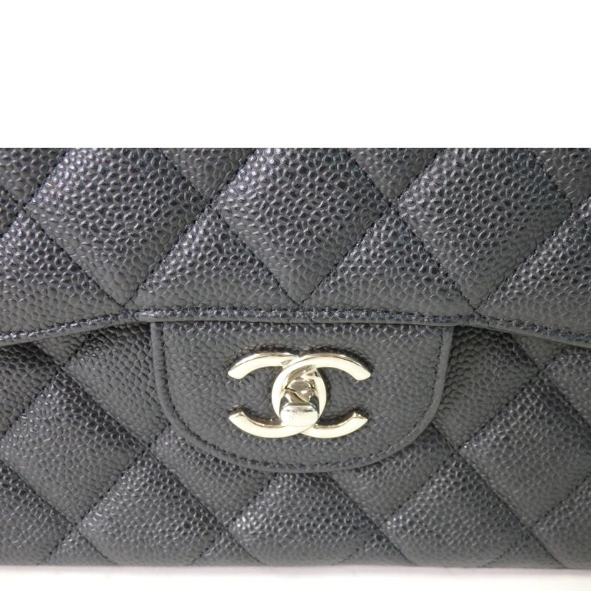 CHANEL シャネル/キャビアスキン/マトラッセWフラップチェーンショルダー/SV金具/A58600//165*****/Aランク/84