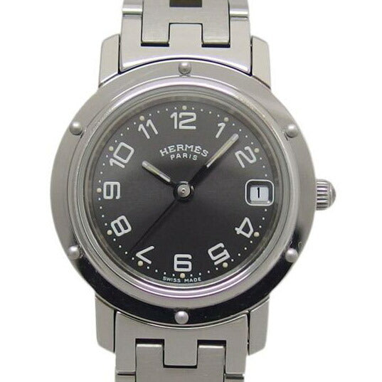 HERMES エルメス/クリッパー/ダークグレー文字盤/レディースウォッチ/クォーツ/CL4.210//1357259/ABランク/04