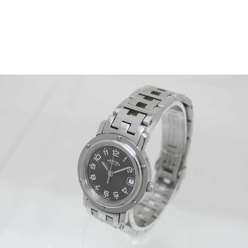 HERMES エルメス/クリッパー/ダークグレー文字盤/レディースウォッチ/クォーツ/CL4.210//1357259/ABランク/04