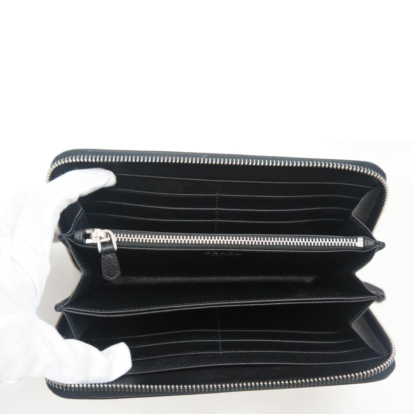PRADA プラダ/テスートラウンドZIP長財布/黒/1ML506//85/SAランク/09