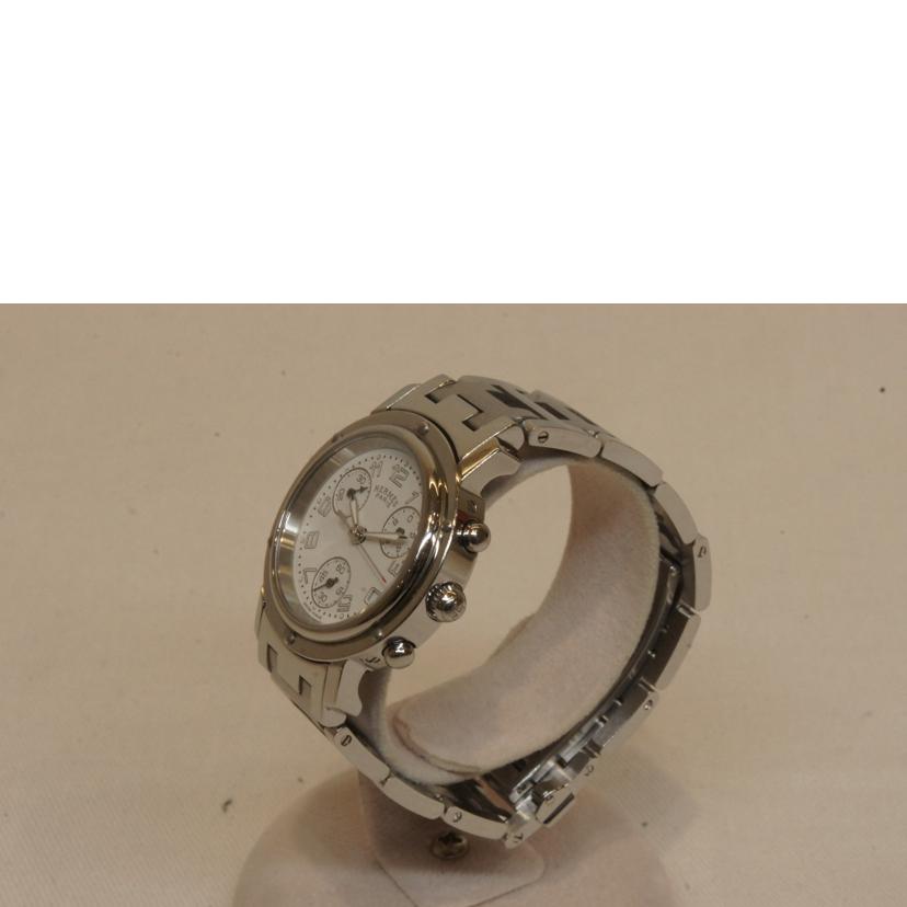 HERMES エルメス/クリッパークロノ白文字盤/SS/QZ/CL1.310//2053994/ABランク/92