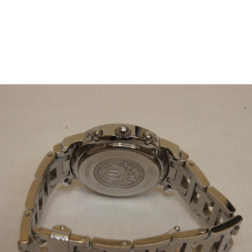 HERMES エルメス/クリッパークロノ白文字盤/SS/QZ/CL1.310//2053994/ABランク/92
