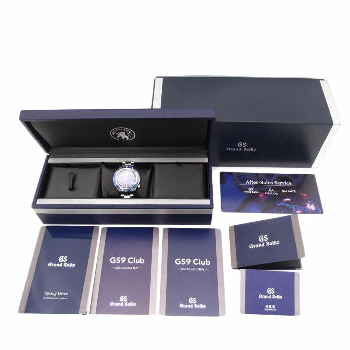 SEIKO セイコー 腕時計 Sport Collection マスターショップ限定 ブルー×18KYG 新品仕上済/Grand Seiko/スプリングドライブGMT/SBGE248//980005/SAランク/69