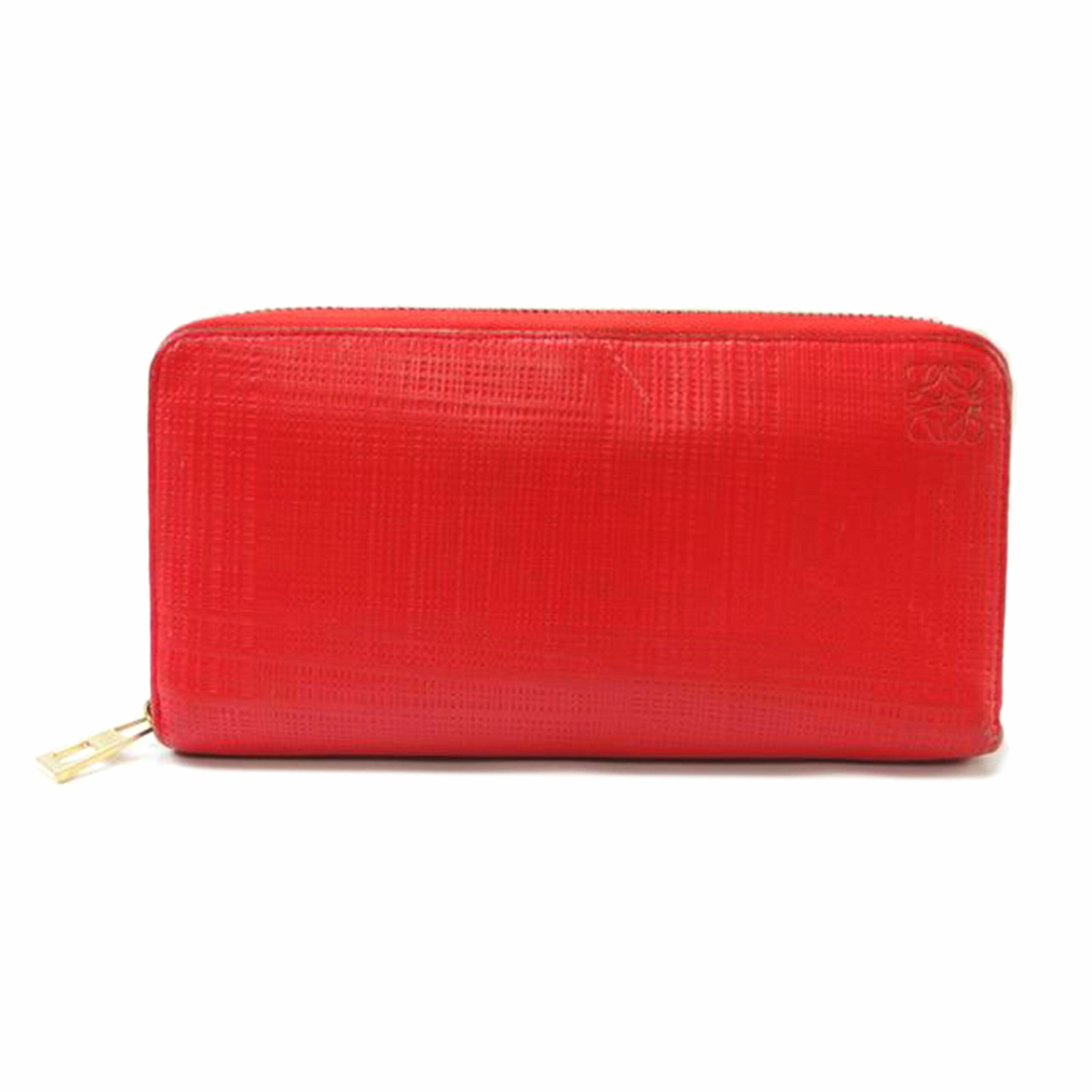 LOEWE/アナグラムジップアラウンドウォレット/赤//411511/BCランク/83