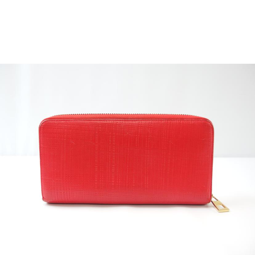 LOEWE/アナグラムジップアラウンドウォレット/赤//411511/BCランク/83