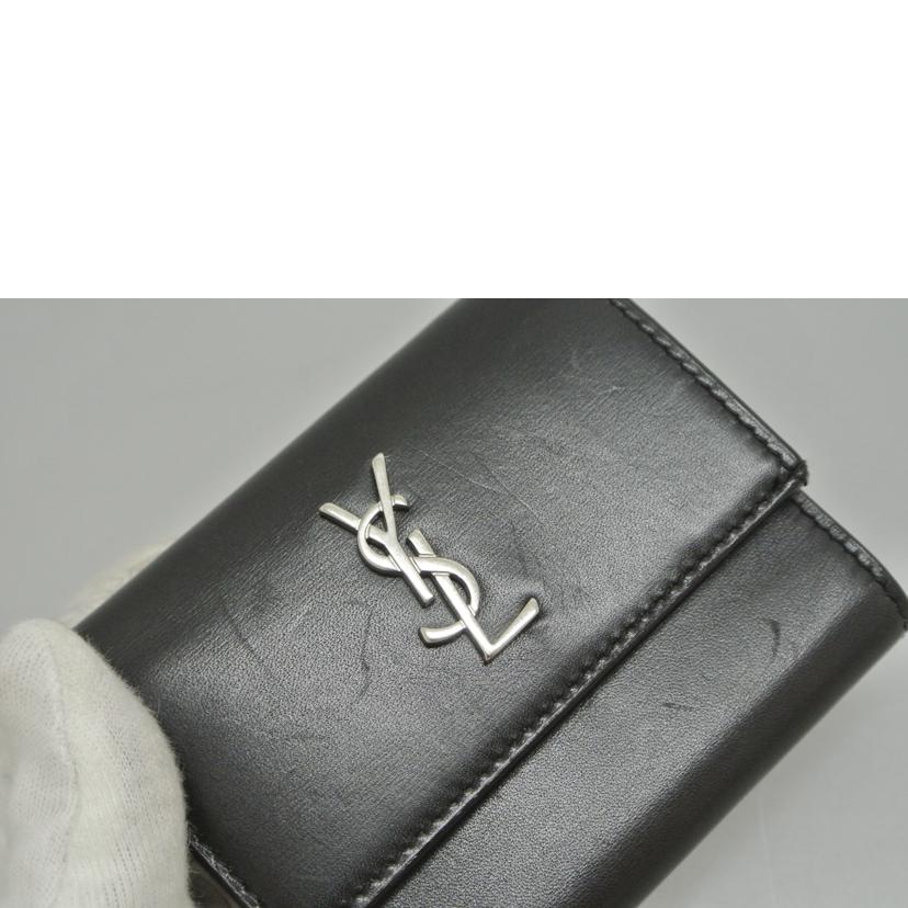 YSL サンローラン/コンパクトウォレット 黒 /MRT556375//1218/ABランク/87