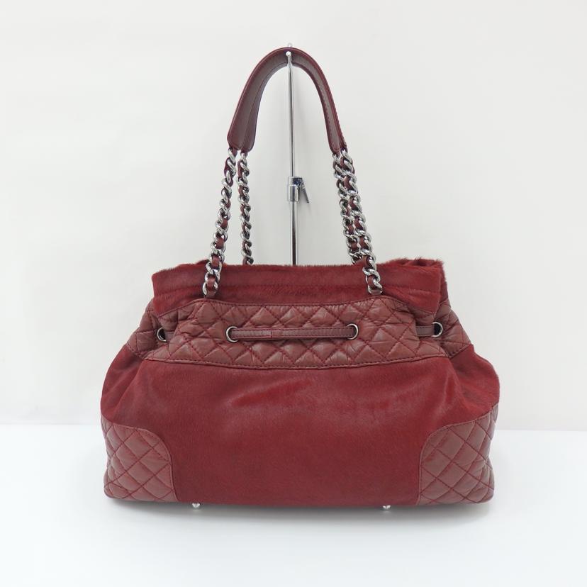 CHANEL シャネル/ハラコレザー巾着チェーントート//10763499/ABランク/77