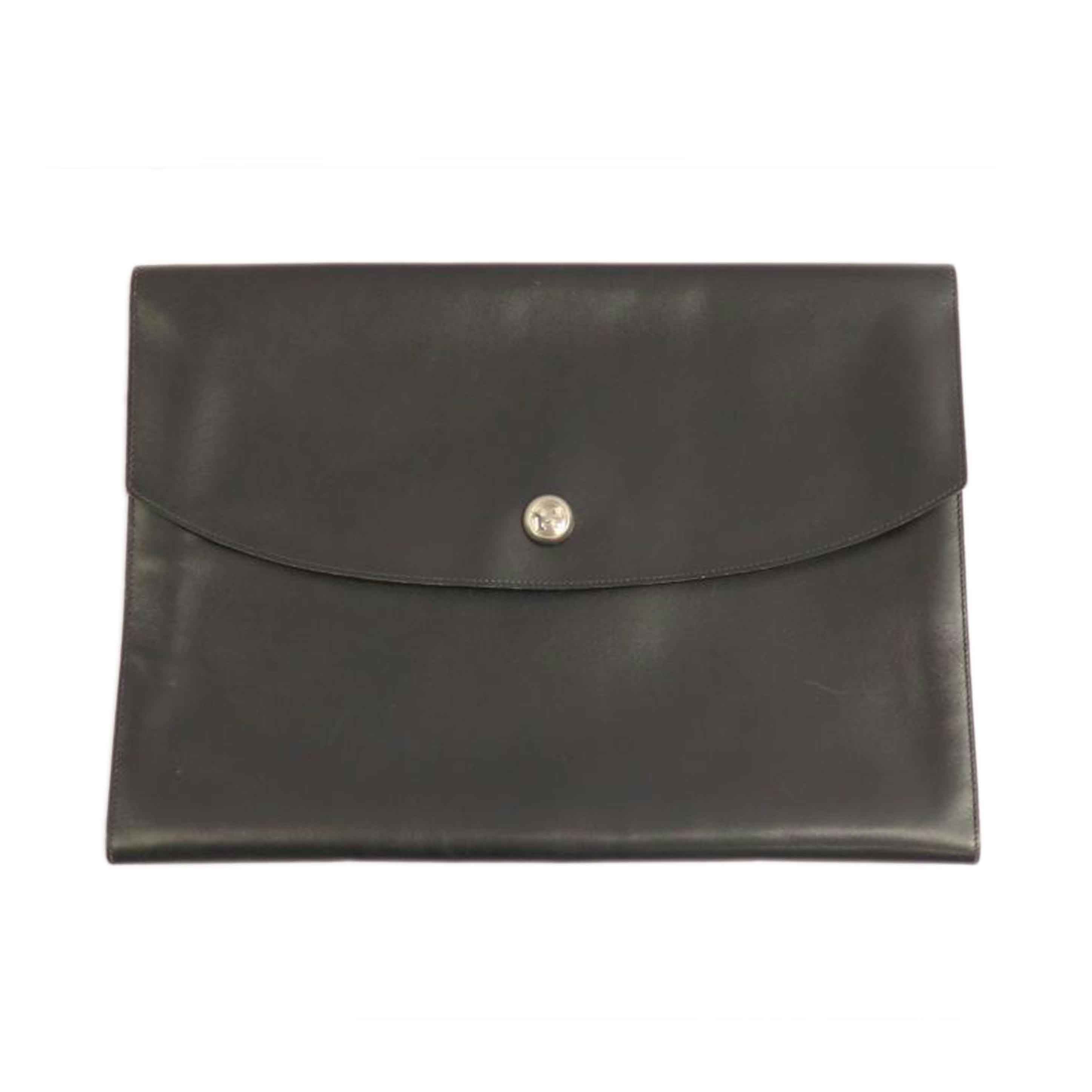 HERMES HERMES/HERMES クラッチボックススカーフ黒//Bランク/62