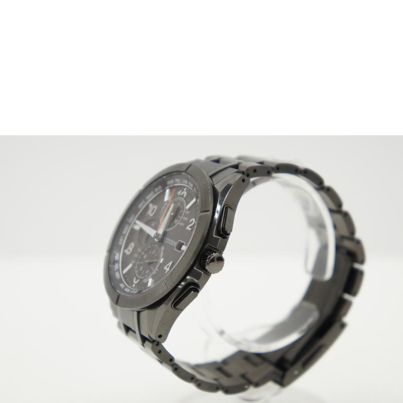 CITIZEN シチズン/アテッサ/ソーラー電波/ブラックチタンシリーズ/AT8166-59E//032000258/Aランク/75