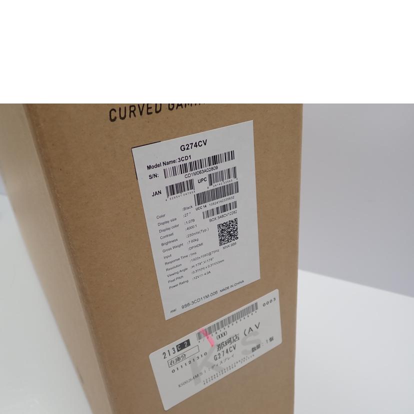 msi/湾曲パネル ゲーミングモニター/G274CV//Sランク/62