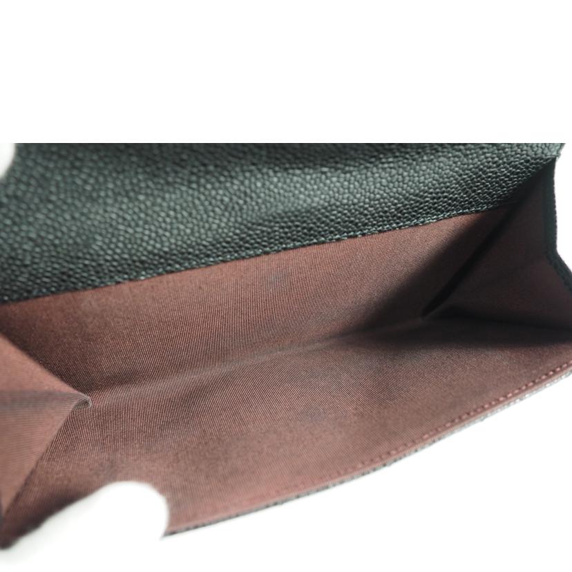 CHANEL シャネル/キャビアスキン マトラッセ Wホック長財布/A48983//18355930/Bランク/79