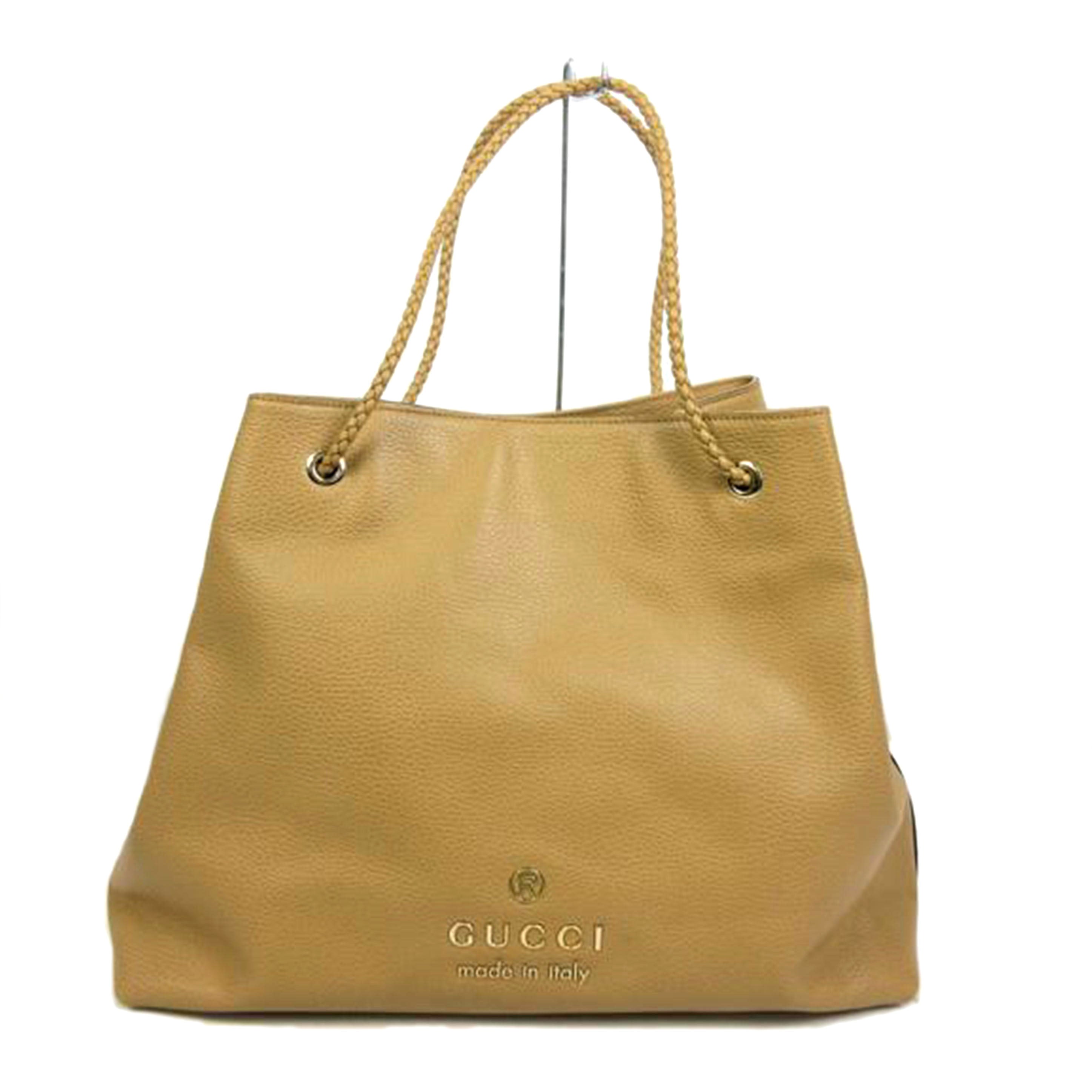 GUCCI グッチ/レザー ロゴセミショルダートートバッグ/380118//520981/ABランク/70