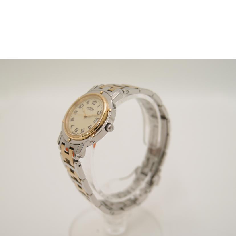 HERMES エルメス 腕時計 電池式 ベージュ文字盤/クリッパー/レディース/クォーツ/CL4.220//1469511/Aランク/69