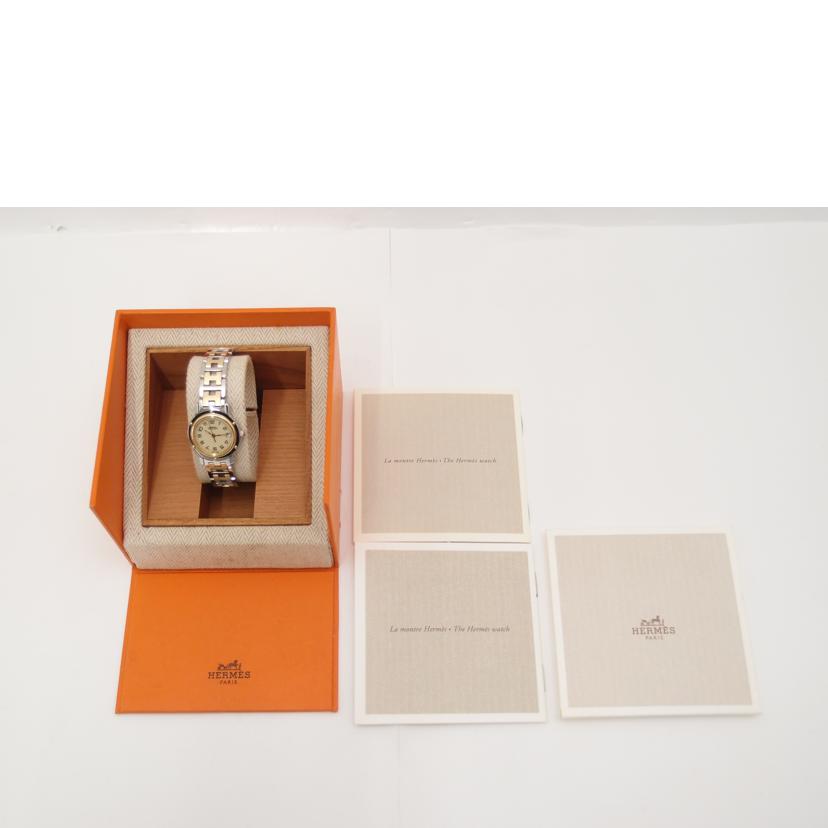 HERMES エルメス 腕時計 電池式 ベージュ文字盤/クリッパー/レディース/クォーツ/CL4.220//1469511/Aランク/69
