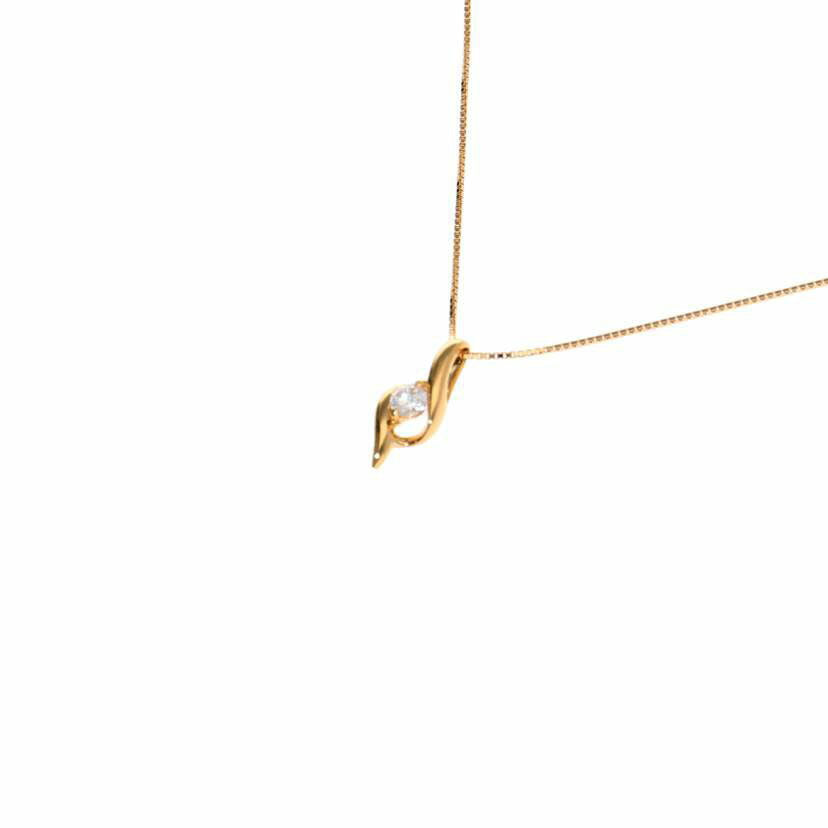 K18/K18ダイヤネックレス 0.07/1.4//0.07/Aランク/75