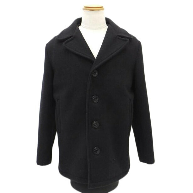 36 美品 Schott 758US シングルPコート タイト スリム 黒 紺 Schott N.Y.C ショット 758US 日本別注 24oz スリムフィット