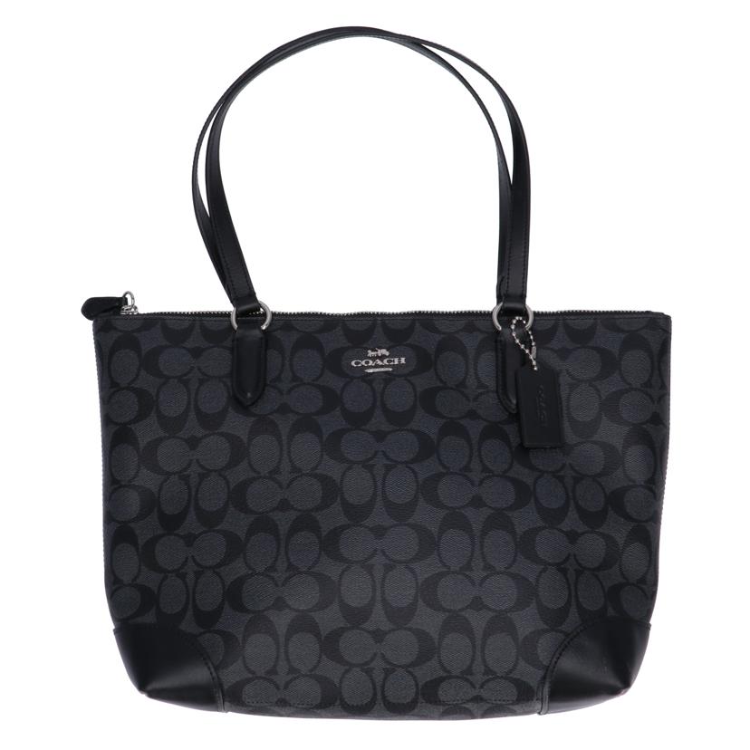 COACH コーチ/コーチ トートバッグ コーティングキャンバス レザーブラック/F29208//G18**/Aランク/75