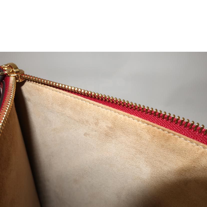 GUCCI グッチ/GGスプリーム ブルームスレザー ベージュ レッドマルチカラー 花柄 クラッチバッグ/410807//ABランク/65