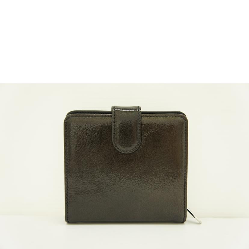 CHANEL シャネル/ココマーク エナメル 二つ折り財布/ブラウン×カーキ//11790863/Aランク/01