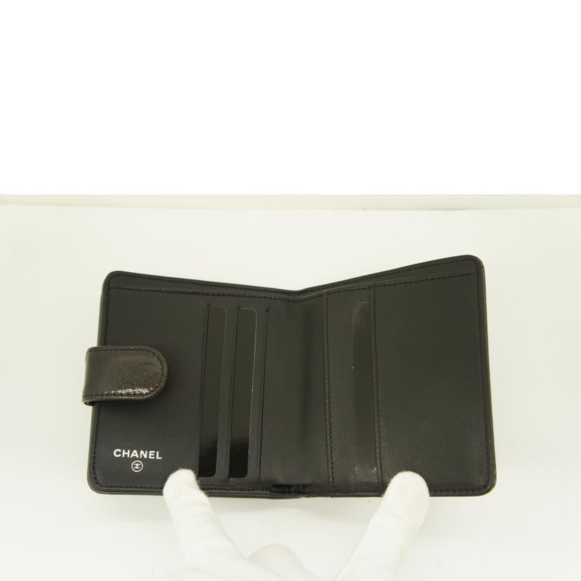 CHANEL シャネル/ココマーク エナメル 二つ折り財布/ブラウン×カーキ//11790863/Aランク/01