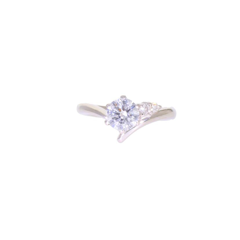 / ◎Pt900ダイヤリング1.001/0.09ct ソ//Aランク/75