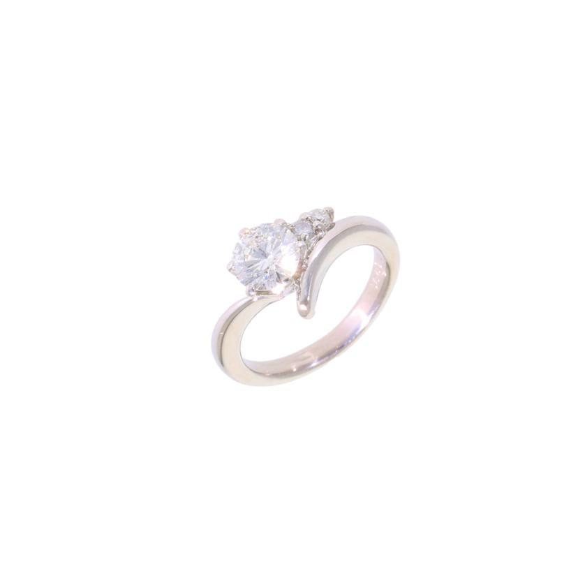 / ◎Pt900ダイヤリング1.001/0.09ct ソ//Aランク/75
