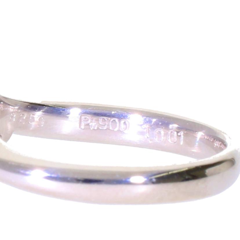 / ◎Pt900ダイヤリング1.001/0.09ct ソ//Aランク/75