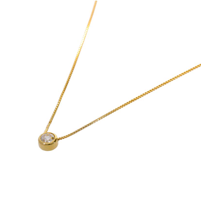 / K18ダイヤネックレス0.18ct//Aランク/75