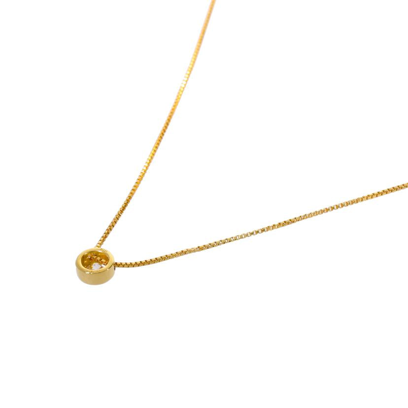 / K18ダイヤネックレス0.18ct//Aランク/75