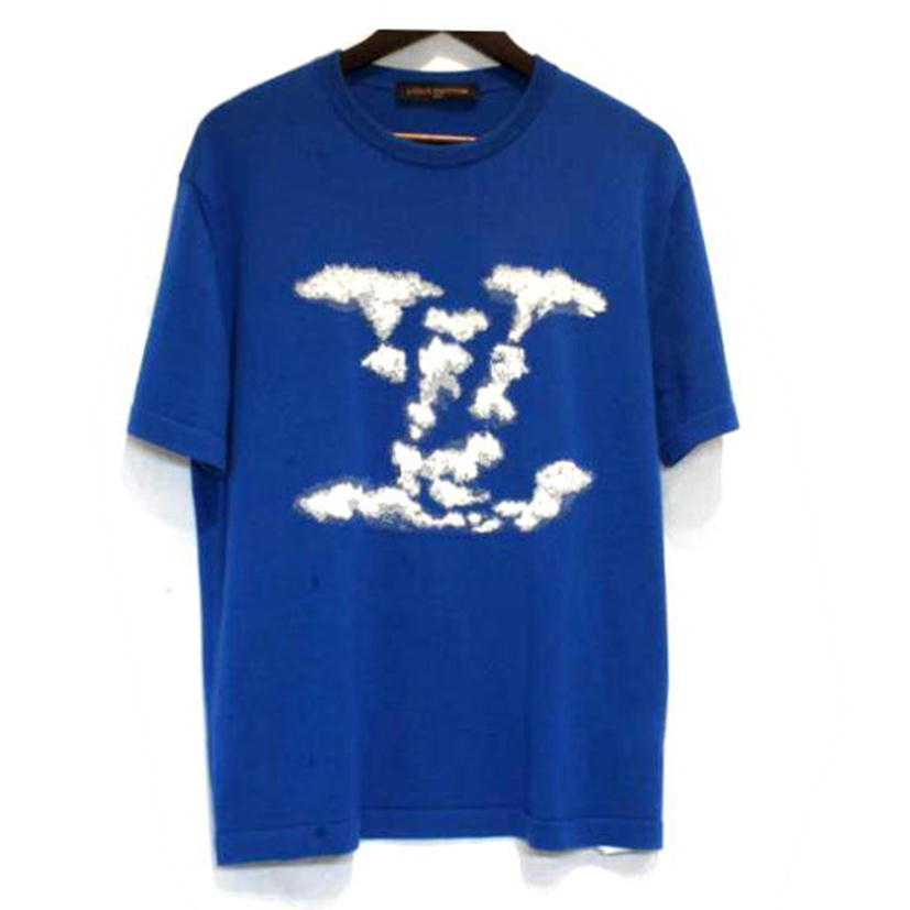 LV ルイヴィトン/クラウドジャガードニットTシャツブルー//ABランク/92