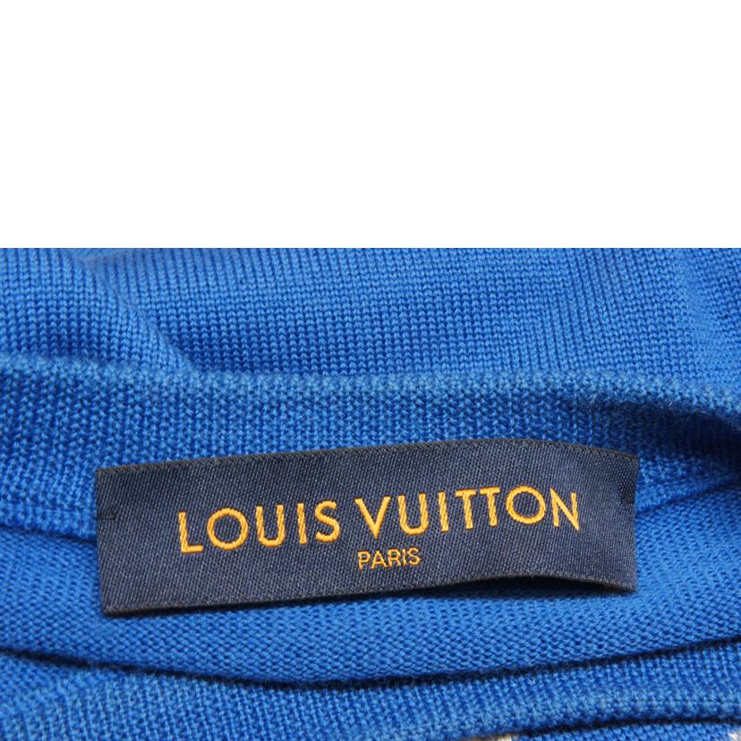 LV ルイヴィトン/クラウドジャガードニットTシャツブルー//ABランク/92