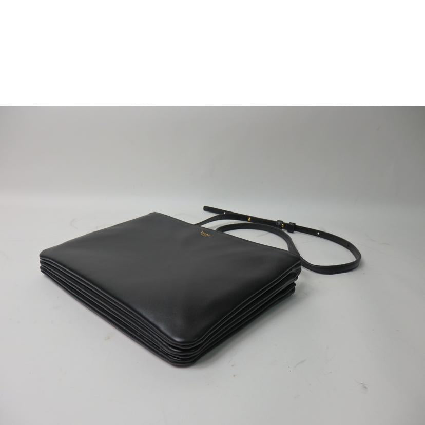 CELINE セリーヌ/トリオラージショルダーバッグ/スムースラムスキン/黒/187613BEB//F-AT-1129/Aランク/84