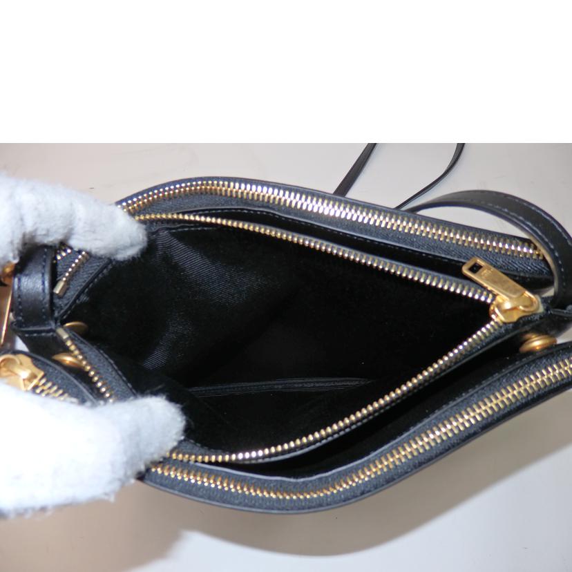 CELINE セリーヌ/トリオラージショルダーバッグ/スムースラムスキン/黒/187613BEB//F-AT-1129/Aランク/84