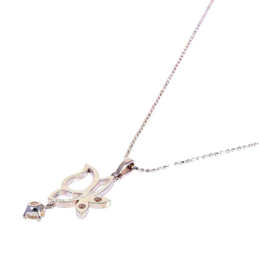 / K18WGダイヤネックレス0.30/0.08ct//Aランク/71