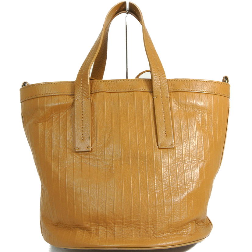 IO PELLE イオペレ /巾着2WAYハンドバッグ /キャメル/ABランク/51