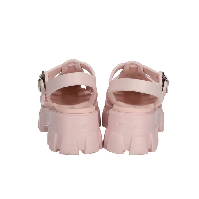 PRADA プラダ/トライアングルプラットフォームラバーサンダル/1X853M//サイズ:38/ABランク/75