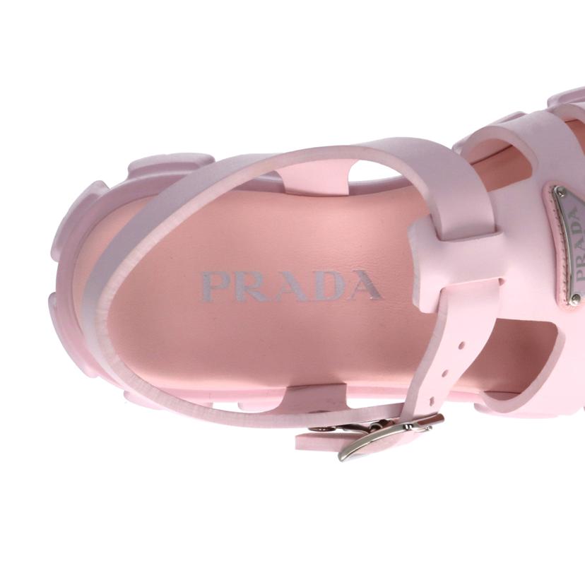 PRADA プラダ/トライアングルプラットフォームラバーサンダル/1X853M//サイズ:38/ABランク/75
