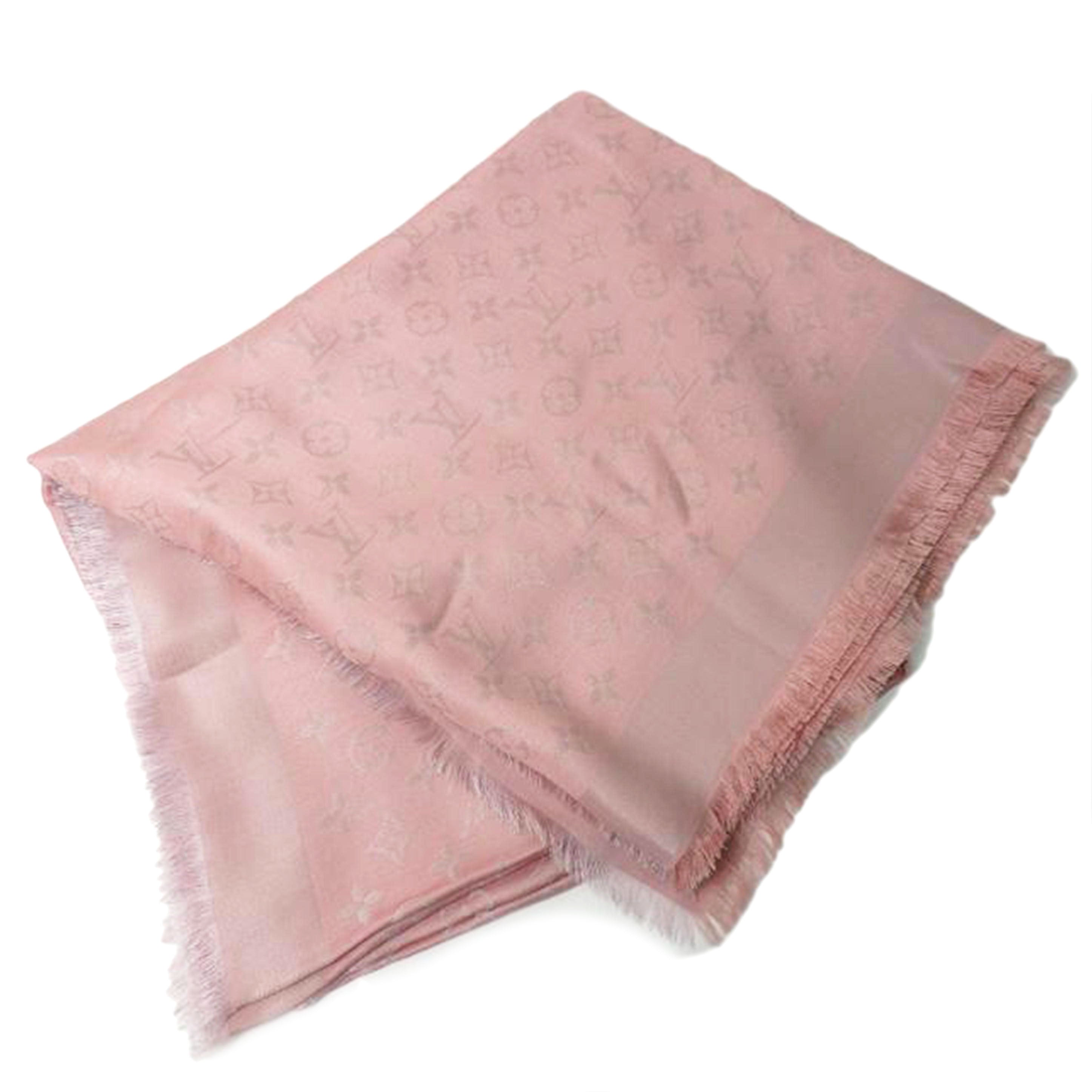 LV ルイヴィトン/ショール・モノグラムシャイン/Rose Velours/M70805//JA1221/SAランク/84