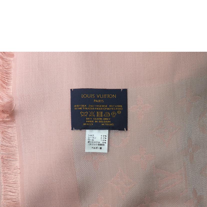 LV ルイヴィトン/ショール・モノグラムシャイン/Rose Velours/M70805//JA1221/SAランク/84