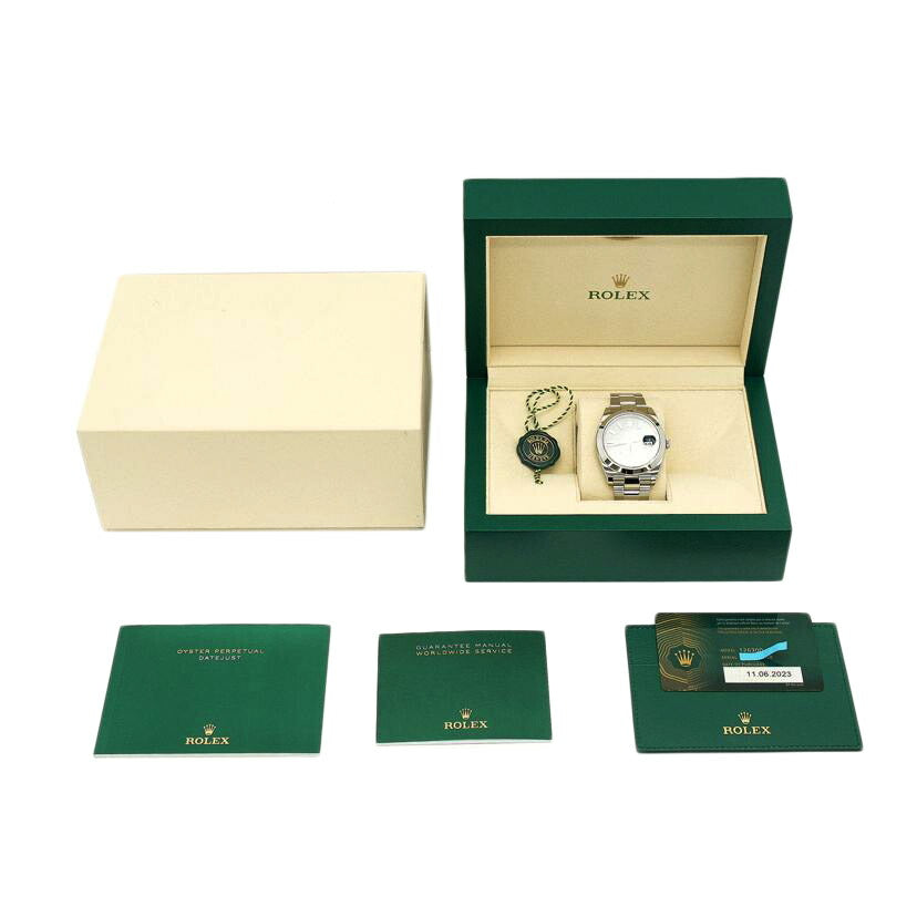 ROLEX ロレックス 新ギャラ2023年 美品 ランダムシリアル ステンレス/デイトジャスト41・ブラック/ランダム番/126300//S35*****/Aランク/64