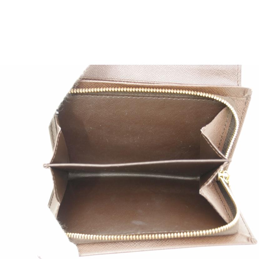 LIOUIS VUITTON ルイヴィトン ビトン L字ファスナー財布 二つ折り財布 ブラウン 茶 /ポルトフォイユ・トレゾール/ダミエ・エベヌ/N61736//CA4***/Aランク/69