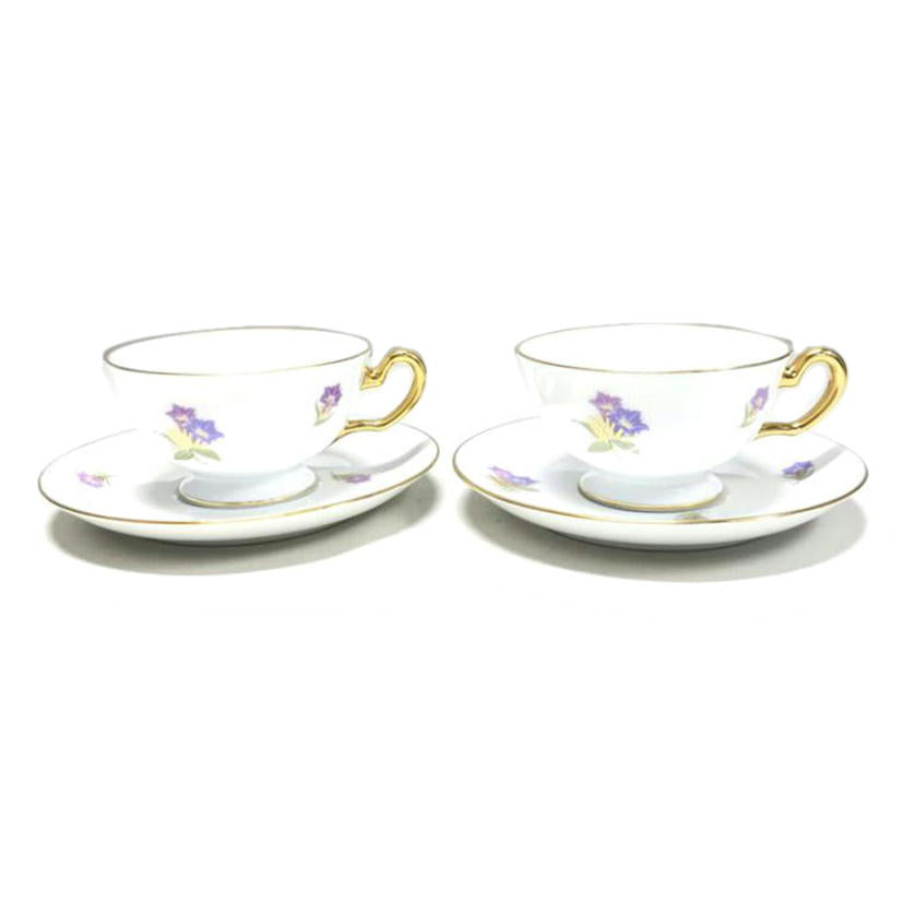 OKURA TOUEN 大倉陶園/JR東海 桔梗 カップ&ソーサー ペア//Aランク/51