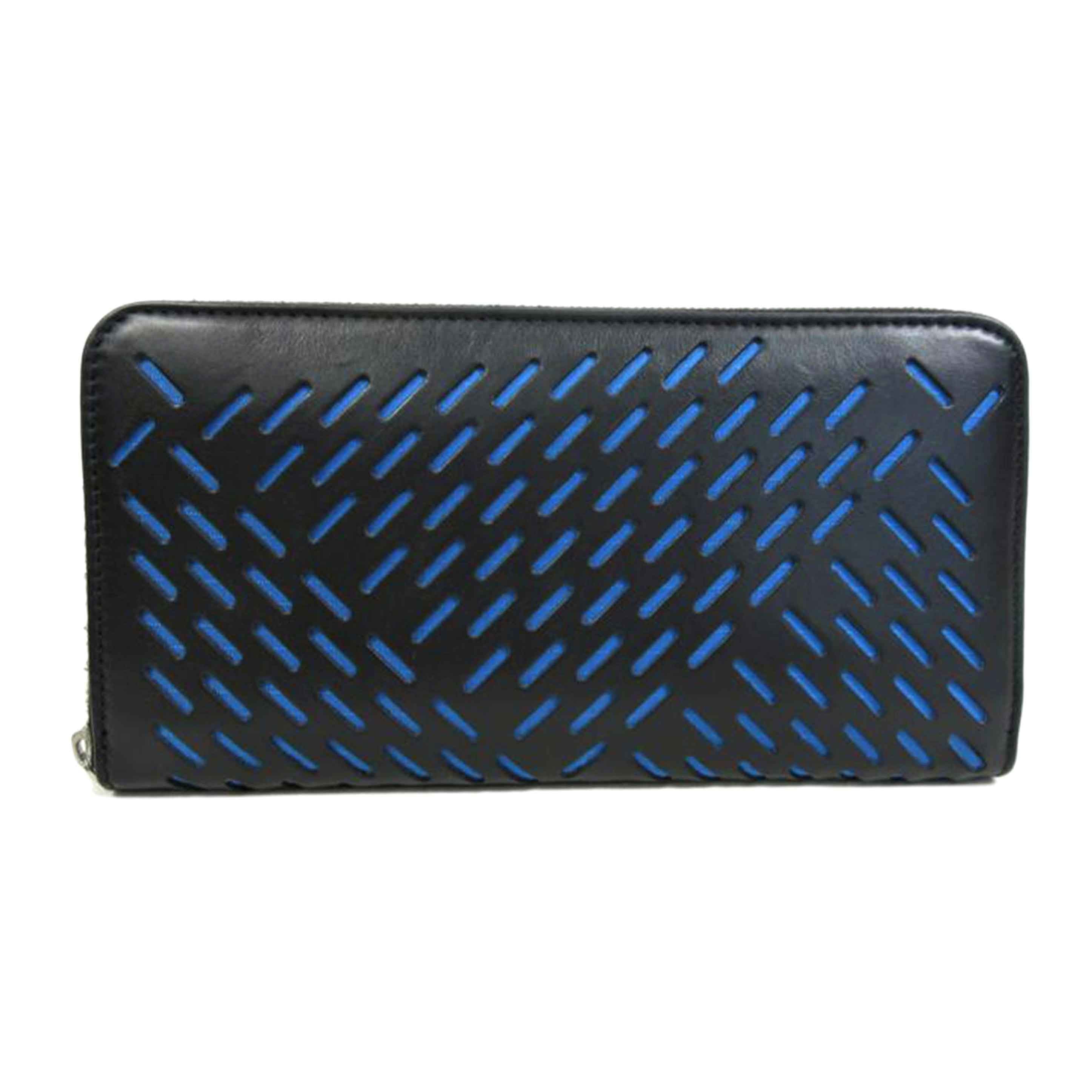 BOTTEGAVENETA ボッテガ/パンチングレザー ラウンドファスナー長財布//P00874318I/ABランク/70