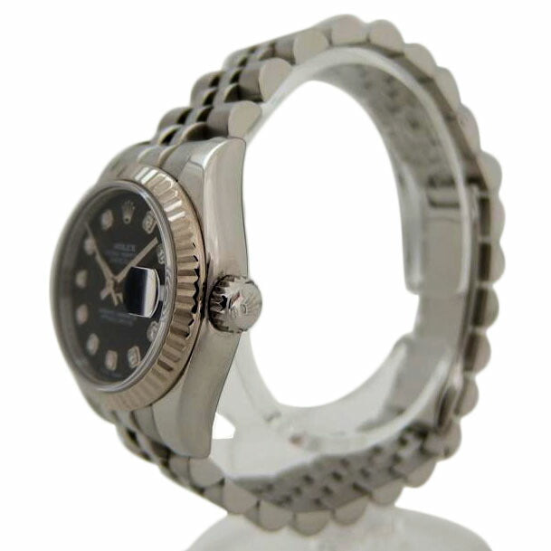 ROLEX ロレックス/デイトジャストレディース/新ダイヤ/黒文字盤/179174G//V022458/Aランク/82