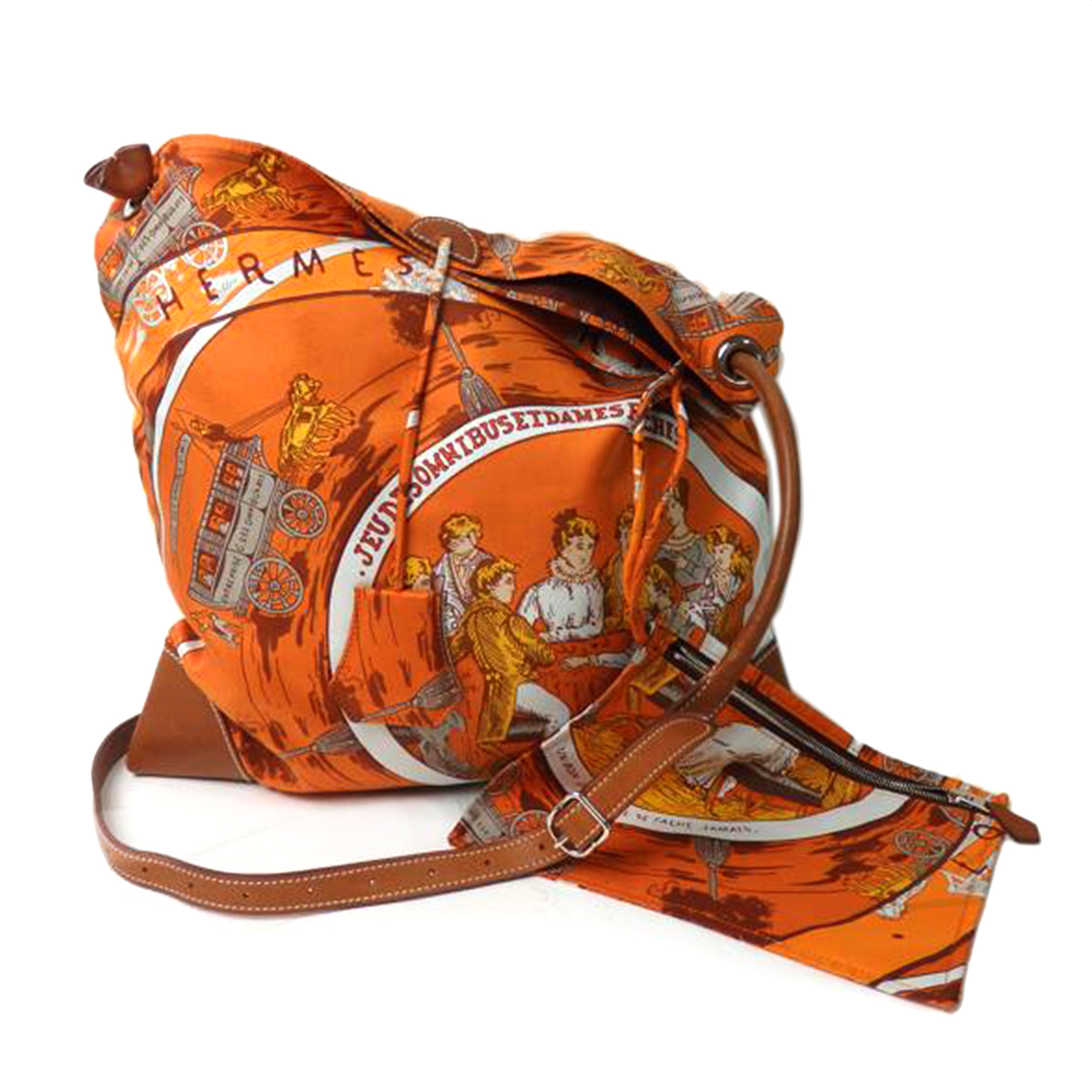 HERMES エルメス/シルキーシティPM/オレンジ×茶//□L刻/08年製/ABランク/84