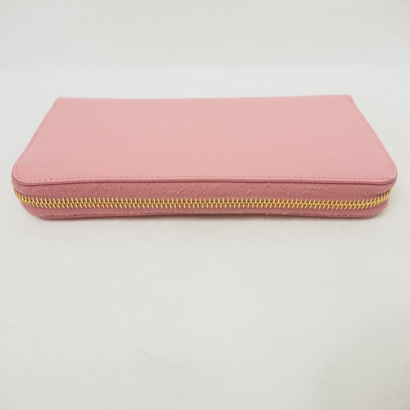 PRADA プラダ/サフィアーノ リボンラウンドウォレット/ピンク/1ML506//12N/ABランク/78
