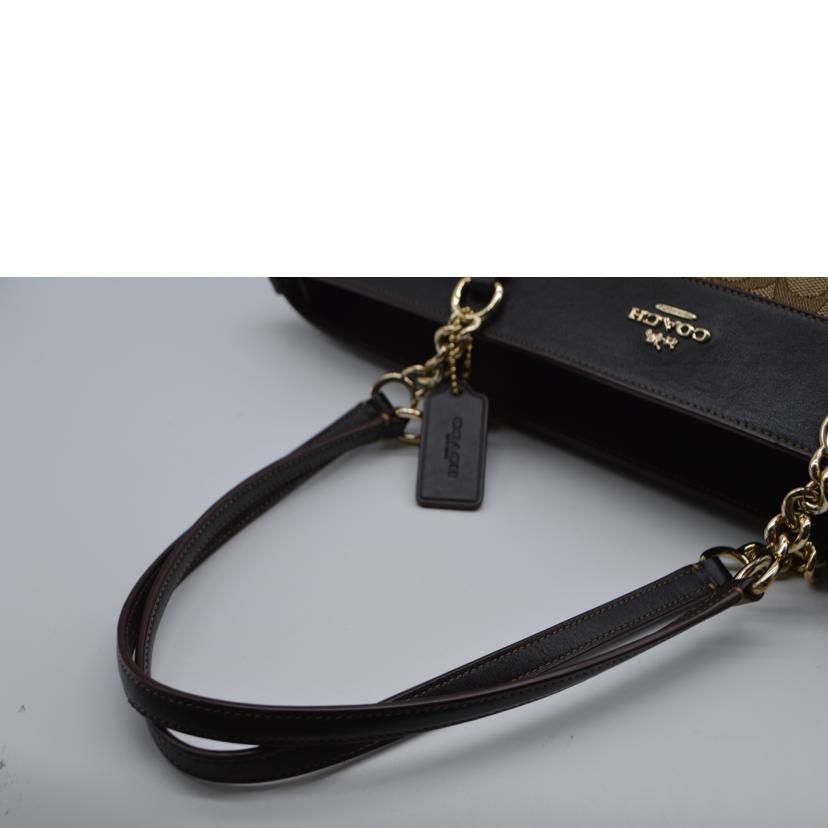 COACH コーチ/アウトラインシグネチャージップトップレザートート/36708//F15**/Aランク/89